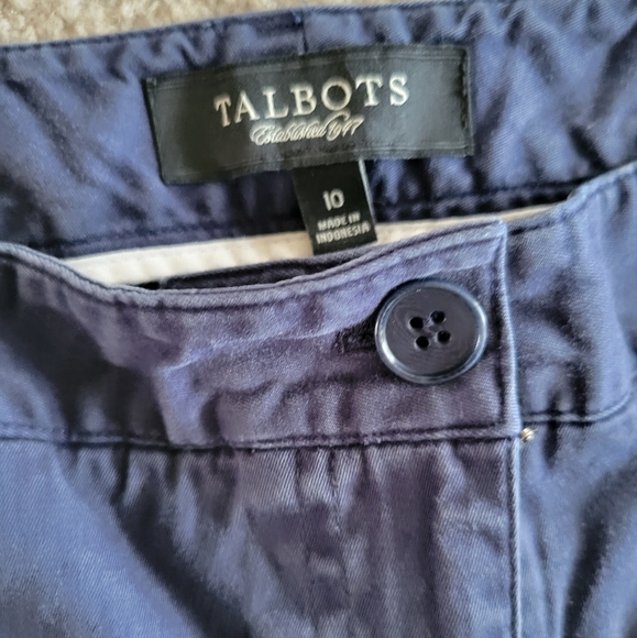 Navy Talbots Capri Pants Size 10 - Picture 4 of 4
